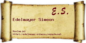 Edelmayer Simeon névjegykártya